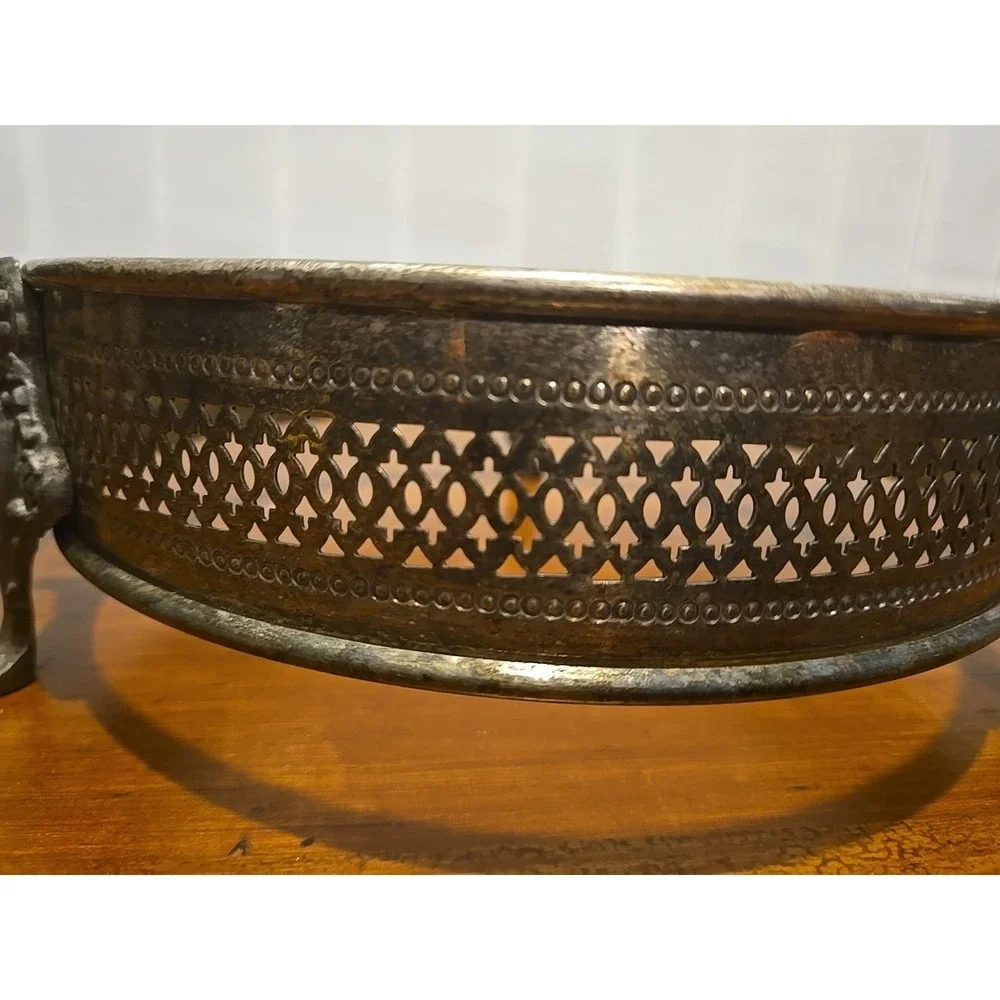 Silver Plate Casserole Dish‎ Holder, 9